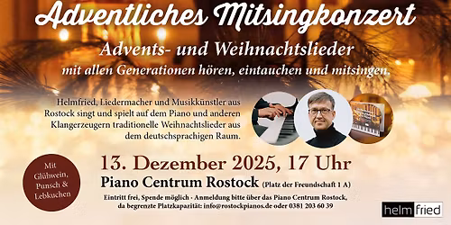 Adventliches Mitsingkonzert, Helmfried G\u00fcnter am Piano