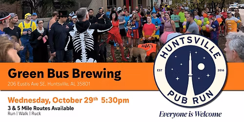 Huntsville Pub Run - Green Bus Brewing