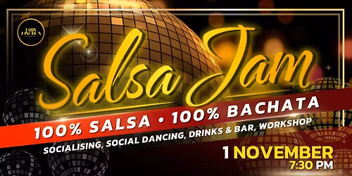 100% Salsa Jam y 100% Bachata Jam | 1 NOV \u2b50