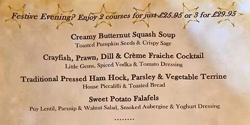 Christmas meal @The Globe Inn - Glais -SA7 9EN