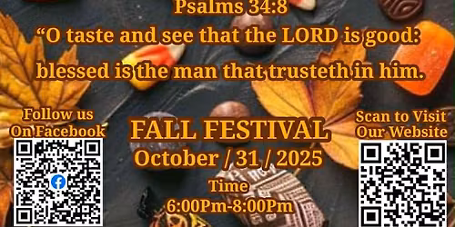 Our Sweet Savior & The Marvelous Chocolate Factory Fall Festival