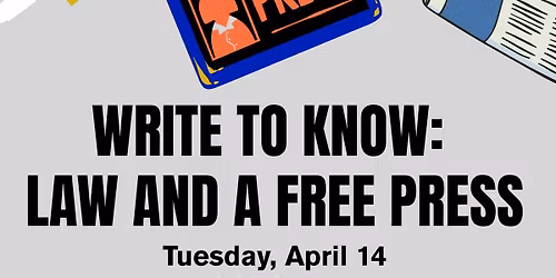Write to Know: Law and the Free Press