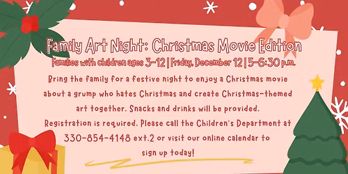 Family Art Night: Christmas Movie Edition