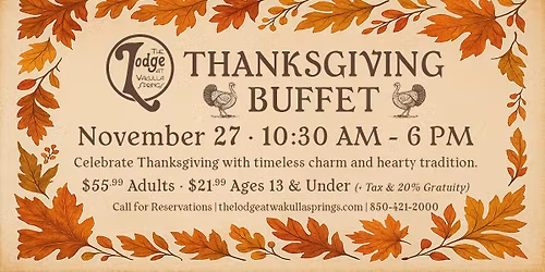 Thanksgiving Buffet at The Lodge at Wakulla Springs \ud83e\udd83