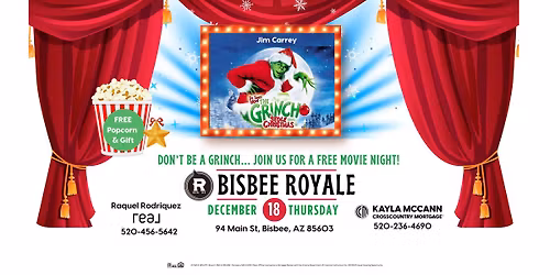 Don\u2019t Be a Grinch! Free Christmas Movie Night at Bisbee Royale