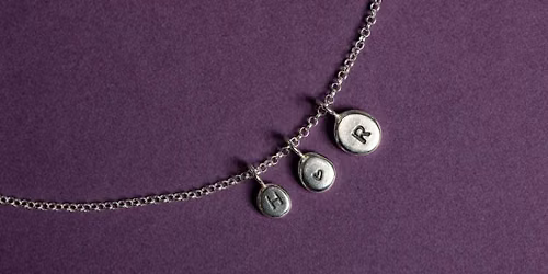 Create Your Own Silver Initial Charm Necklace