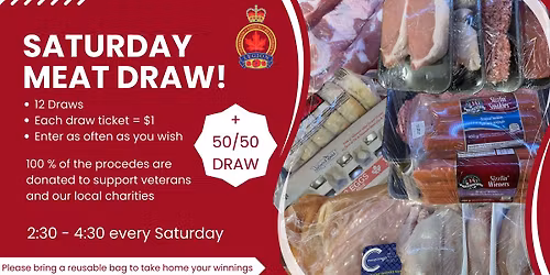 Saturday Meat Draw & 50\/50