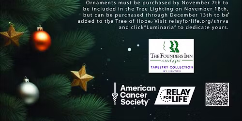 Tree of Hope American Cancer Society Lighting Ceremony | Relay for Life of South Hampton Roads