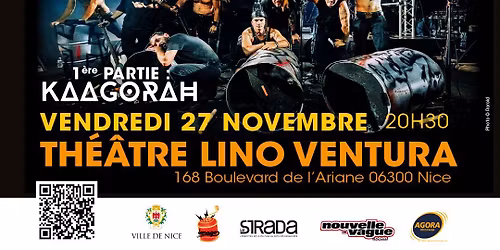Tambours du Bronx + Kaagorah \/ Samedi 27 novembre 2026 \/ Th\u00e9\u00e2tre Lino Ventura \u00e0 Nice