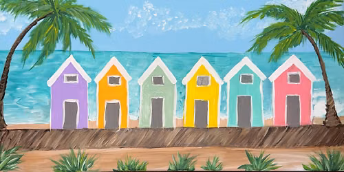 \u201cSeaside Row\u201d Canvas Painting Class $35 7-20-26 6:00-8:00