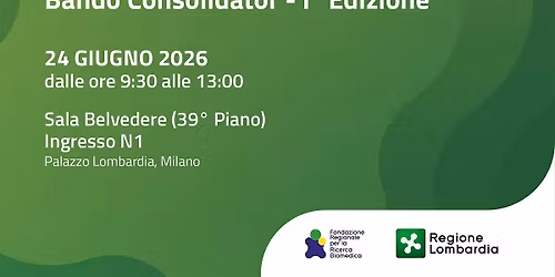 Presentazione 11 progetti vincitori Bando Consolidator - I\u00b0 Edizione