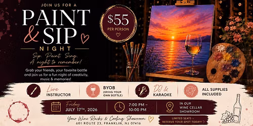 Paint & Sip Night in the Wine Cellar