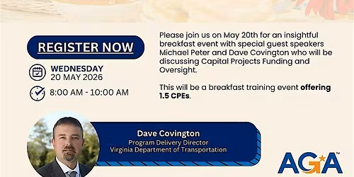 AGA NoVa SLG Breakfast - Delivering Capital Projects