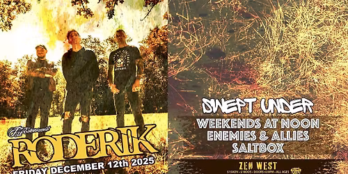 WEEKEND AT NOON SHOW WITH SPECIAL GUEST RODERIK & SALTBOX