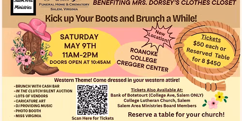 Mother's Day Brunch to Benefit Mrs. Dorsey's Clothes Closet