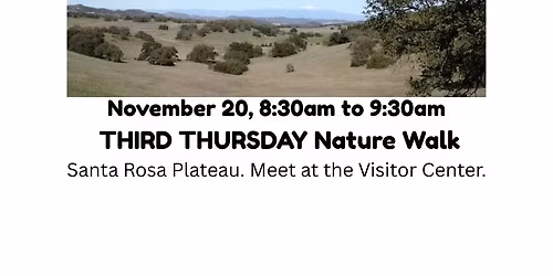 THIRD THURSDAY NATURE WALK
