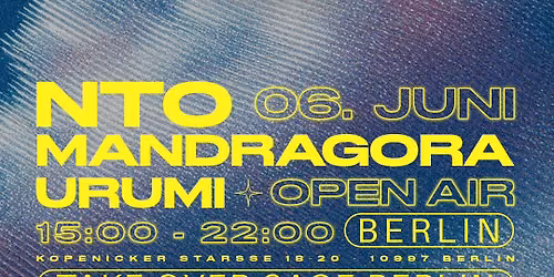 OPEN AIR by All Night Long Label w\/ NTO, Mandragora, Urumi @ Sage Beach