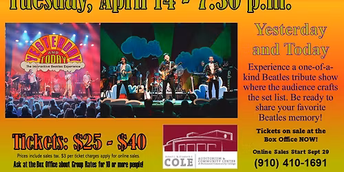 Yesterday and Today: The Interactive Beatles Experience - Performing Arts Series