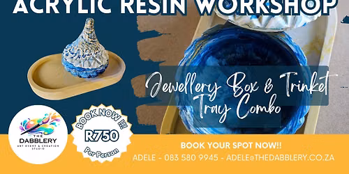 Acrylic Resin Workshop - Jewellery Box & Trinket Tray Combo