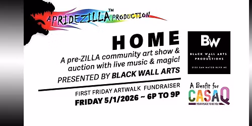 PRE-ZILLA First Friday Fundraiser at Black Wall Arts