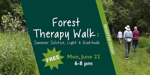 Forest Therapy Walk: Summer Solstice, Light and Gratitude - Register Today!