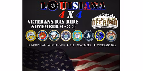 2025 Veterans Day Ride @ Hot Springs Off-Road Park. Nov 6-8