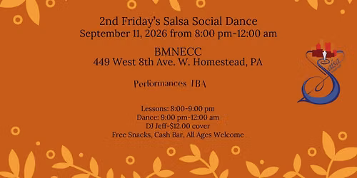 2nd Fridays Salsa Social Dance at the BMNECC