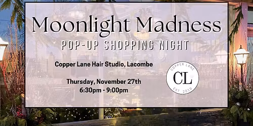 Moonlight Madness Pop-Up Shopping Night in Lacombe 
