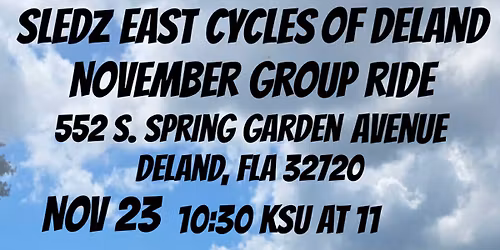 Sledz Easy Cycles November Group Ride