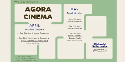 Agora Cinema - 19th of May- Road Movies