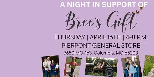 Celebrity Bartenders for Bree's Gift at Pierpont General Store April 16th!