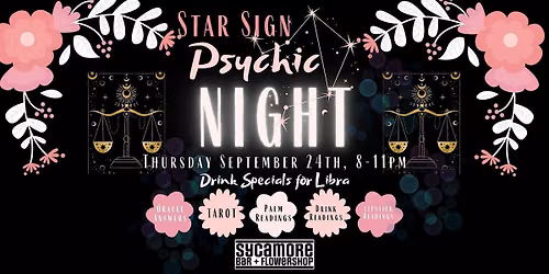 Star Sign Psychic Night at Sycamore Brooklyn