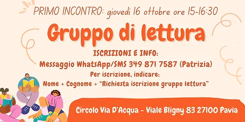 GRUPPO DI LETTURA: PRIMO INCONTRO gioved\u00ec 13 novembre