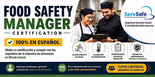 Food Safety Manager Certification \u2013 100% en Espa\u00f1ol | Providence, RI