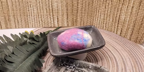 Felted Soap and Clay Soap Dish 