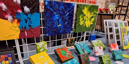 Abstracts by Eli at the 2025 Slater Memorial Museum Artisan Craft Show