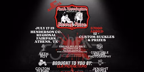 8th Annual Rush Herrington Memorial Barrel Race