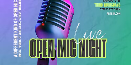 Open Mic Night \u2013 Every Third Thursday