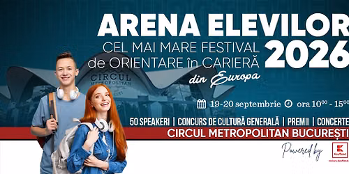 ARENA ELEVILOR 2026 - 20 Septembrie