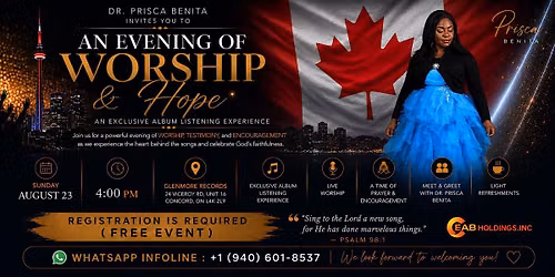 Album Listening Experience -An Evening of Worship & Hope