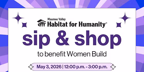 Sip & Shop (to benefit Women Build)