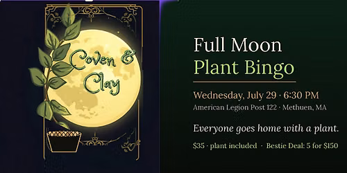 Full Moon Plant Bingo