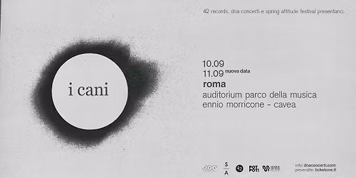 i cani live a Roma | 10-11.09.2026 