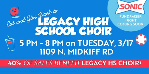 Legacy High School Choir Sonic Fundraiser Night