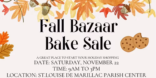 CWC Fall Bazaar and Bake Sale