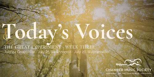 Today's Voices: The Great Experiment | Week 3