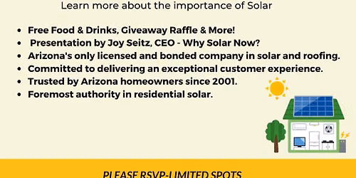 Cantamia Solar Seminar- Why Solar Now?
