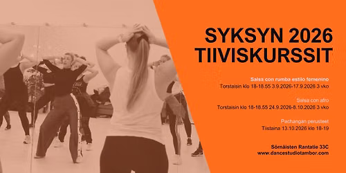 Syksyn 2026 tiiviskurssit