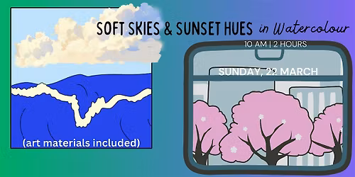 Soft Skies & Sunset Hues in Watercolour