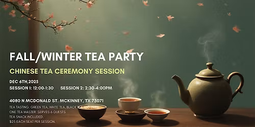 Chinese Tea Ceremony Sessions at  a Private Tea House